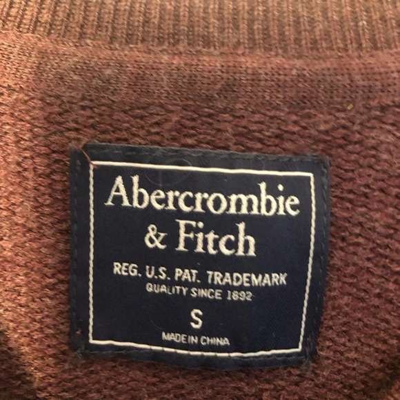2/$30 Abercrombie & Fitch‎ men's small crew neck cotton wool blend sweater Y2K - Picture 7 of 9
